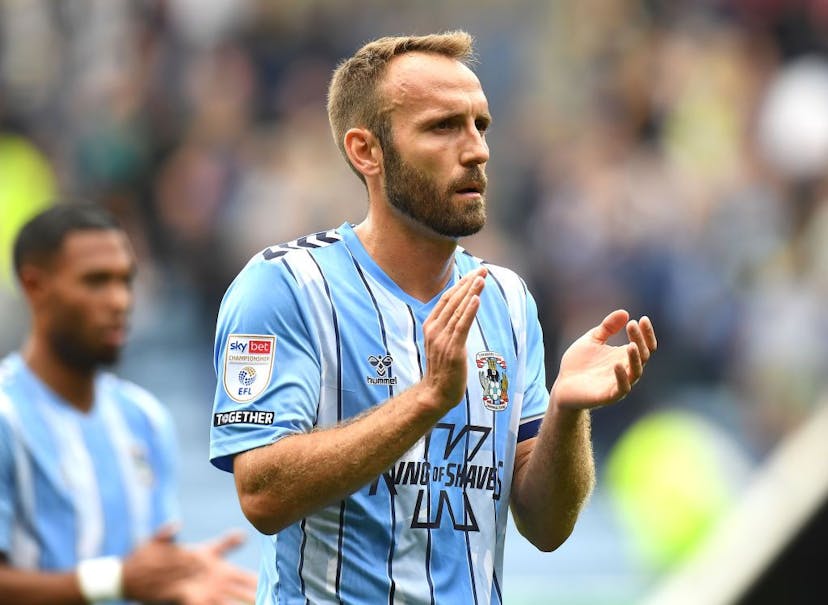 Liam Kelly of Coventry City during the Sky Bet Championship match between Leicester City and Coventry City