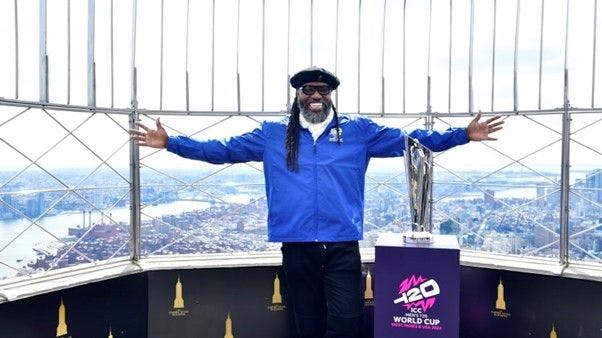 New York: Jamaica and West Indies legend Chris Gayle promoting the 2024 ICC Men’s T20 World Cup being co-hosted by the West Indies and USA