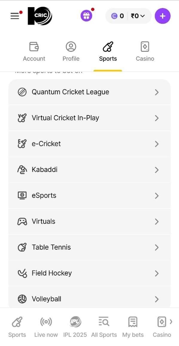 10CRIC Desktop vs Mobile 