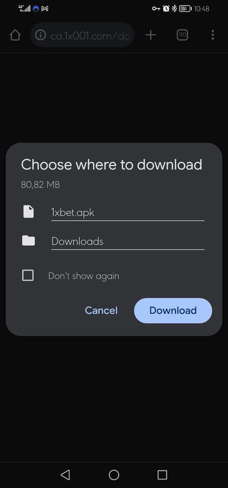 Download 1xbet app for Android Devices