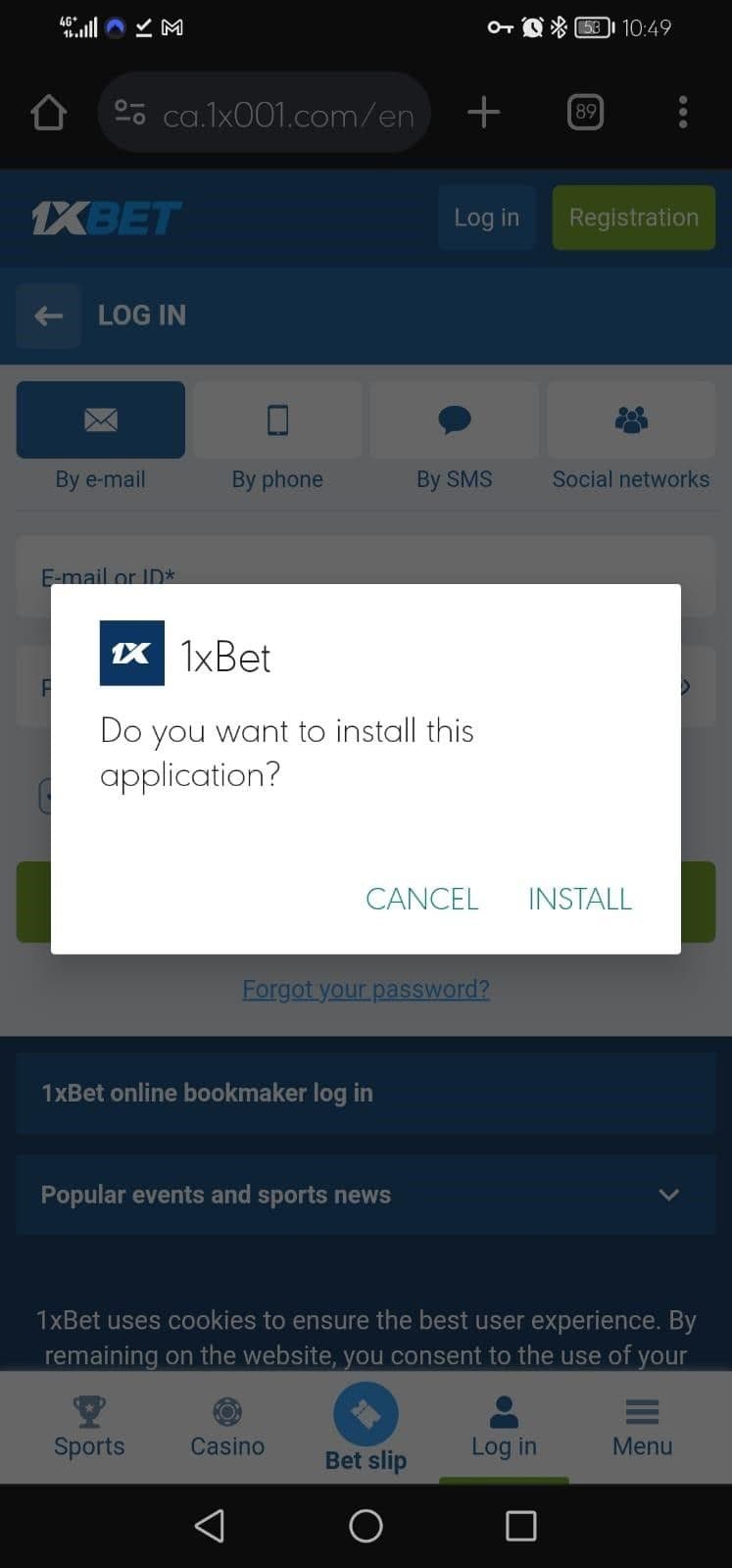 Download 1xbet app for Android Devices