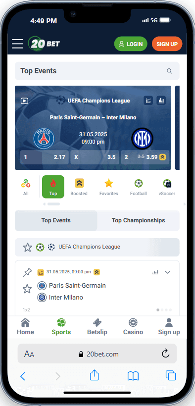 20bet Sports Betting Review 