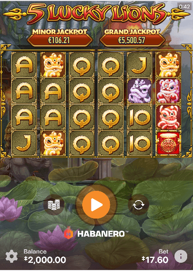 5 Lucky Lions Bonus .