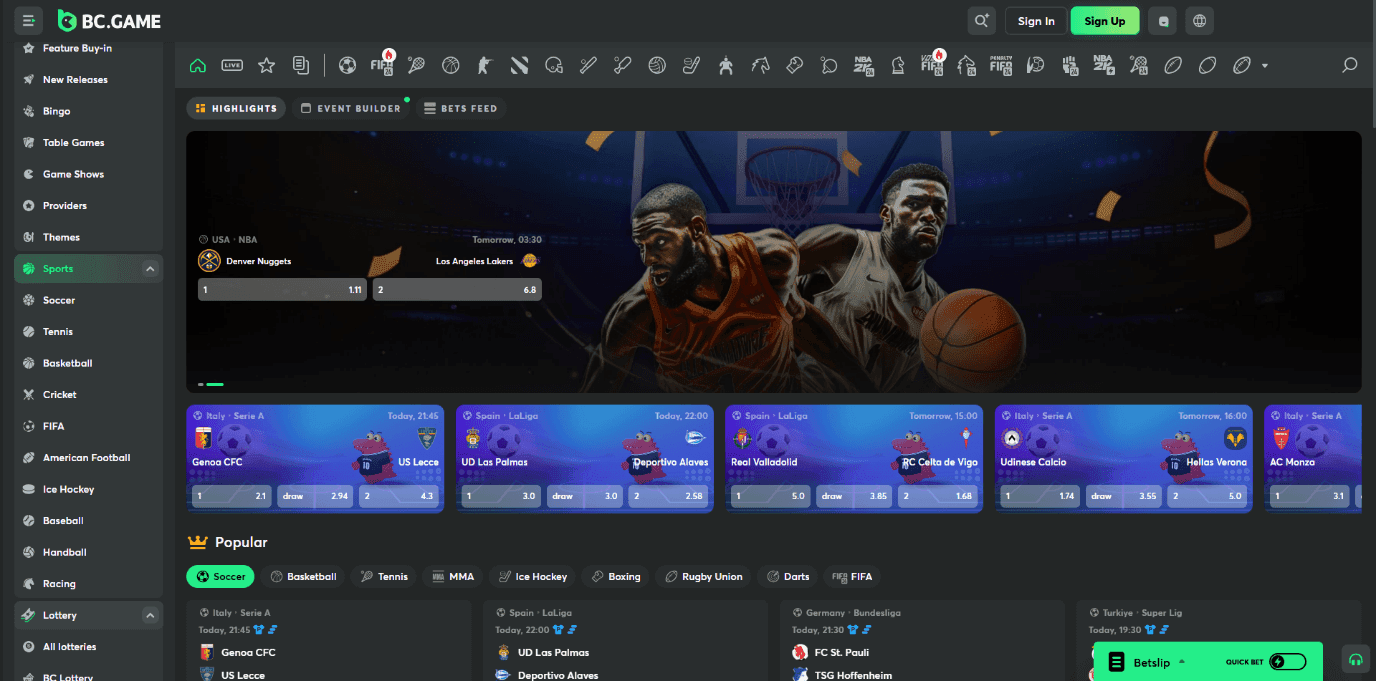 BC.Game Sports Betting Review