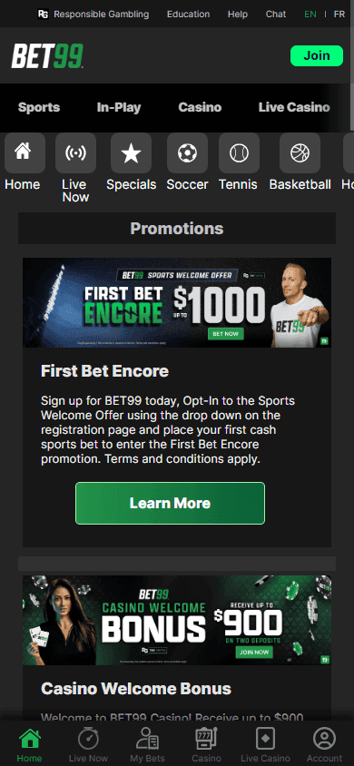 Bet99 Bonuses & Promotions for Sports and Casino