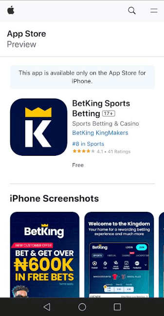 BetKing Mobile App for iOS devices 3.png