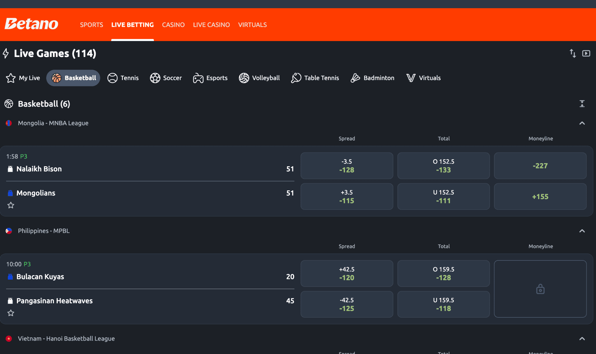 Betano Live Betting & Streaming