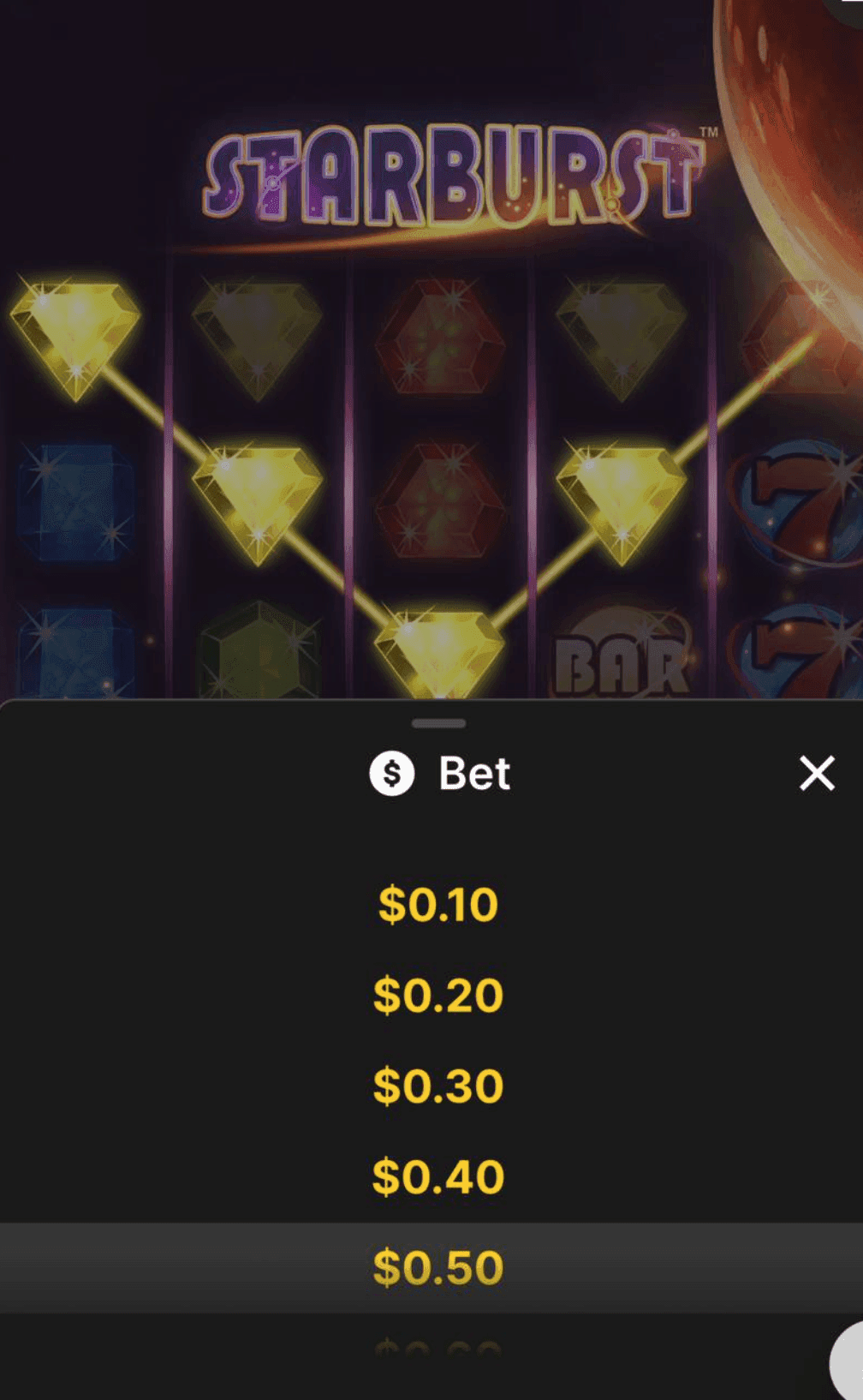 Betting Range startburst