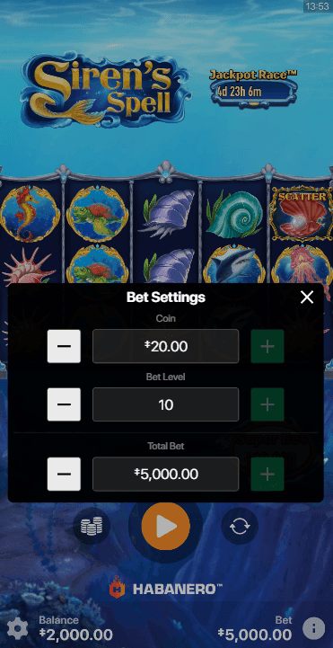 Betting Range (USD) 