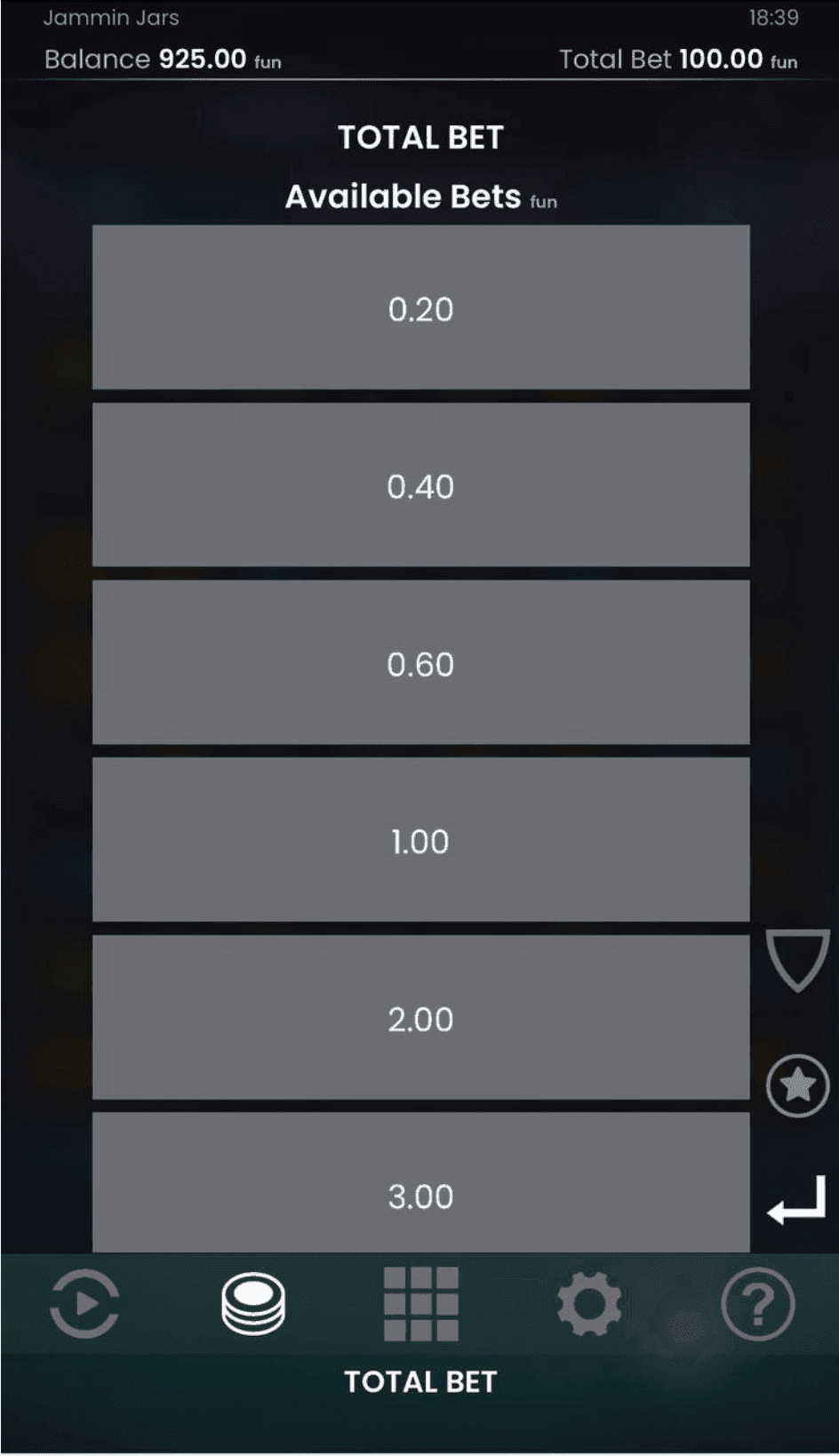 Betting Range jammin jars