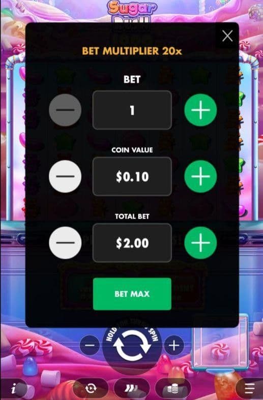 Betting Range sugar rush 1000