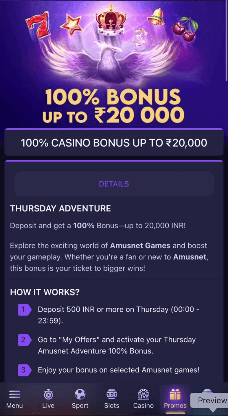 Betvibe Casino Promotions 