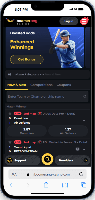 Boomerang Bet Esports Betting Review 