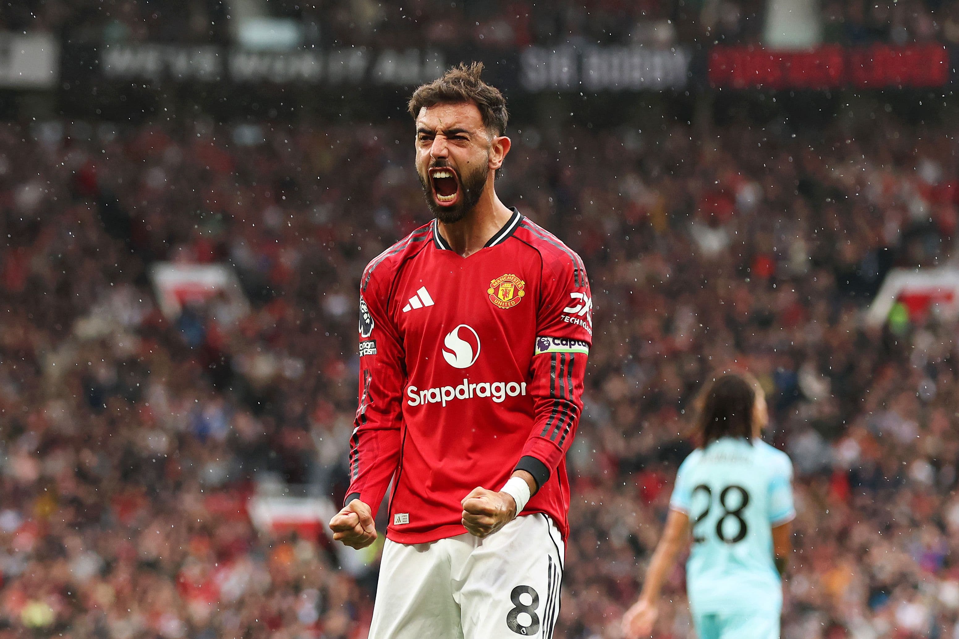 Bruno Fernandes of Manchester United celebrates