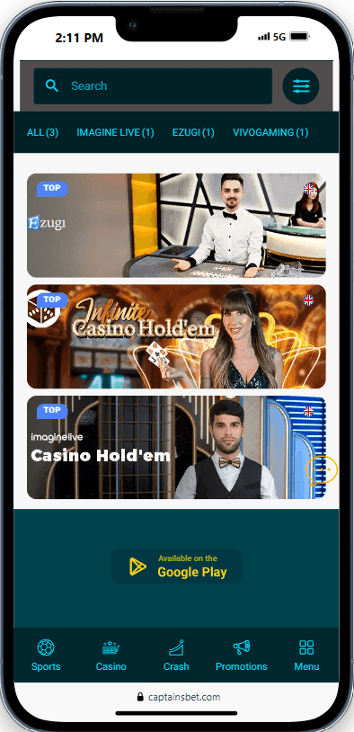 Captainsbet Poker 