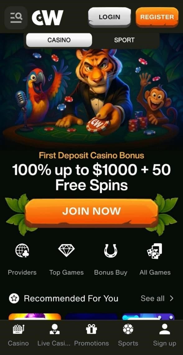 Cashwin website 