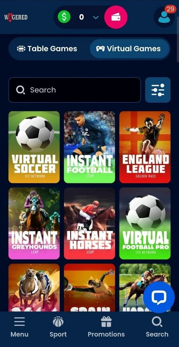 Casino Game Selection Wagered