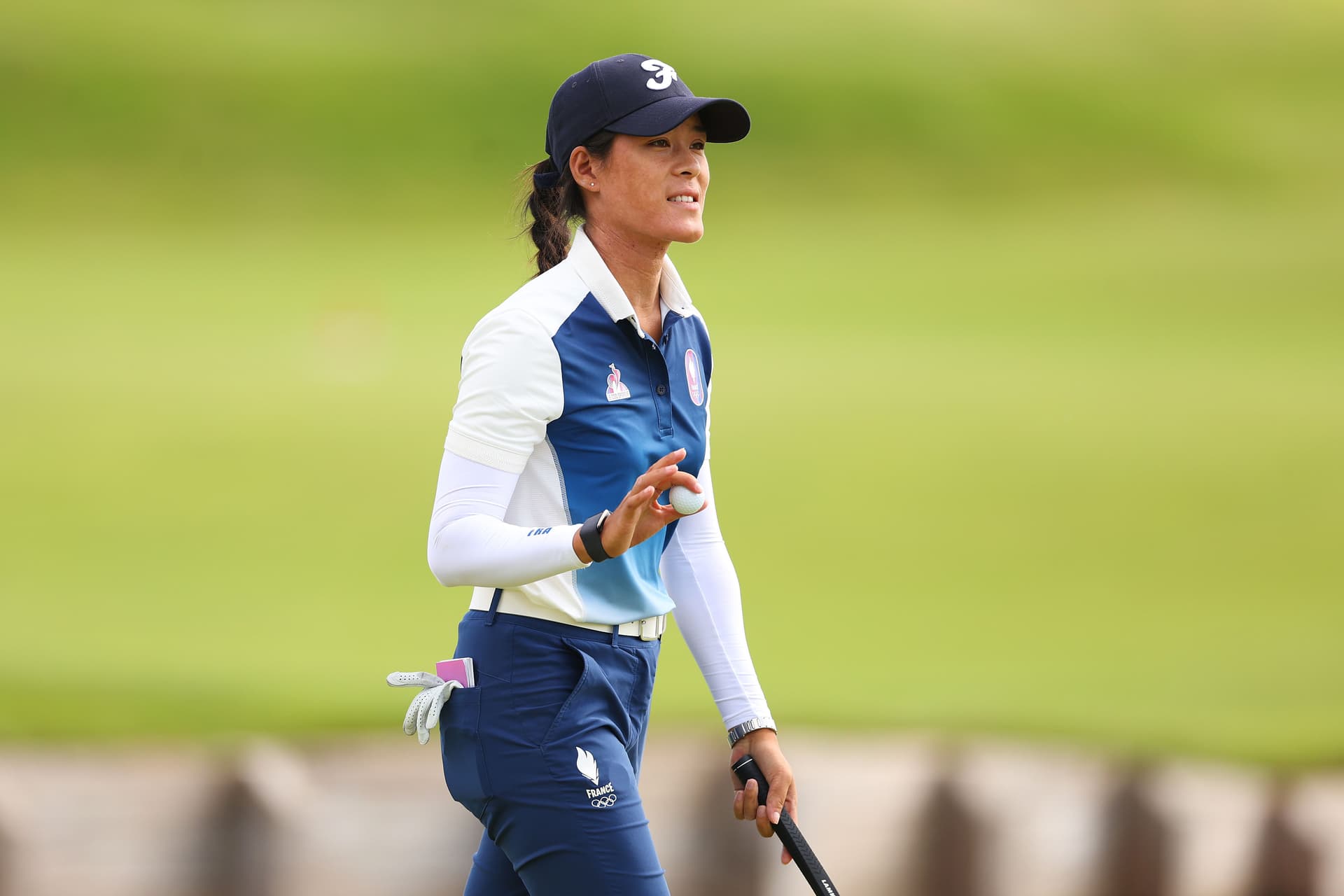 Celine Boutier of Team France acknowledges the crowd..jpg