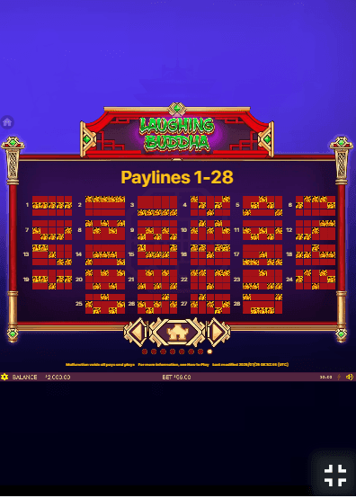 Check the paylines and coin value