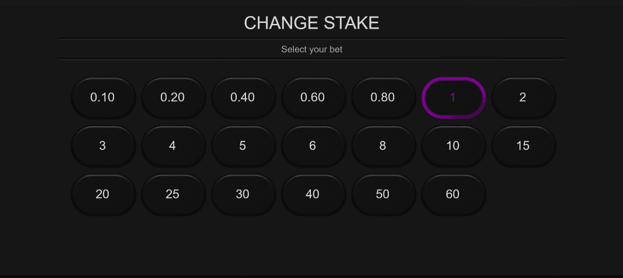 Choose your bet size and start spinning