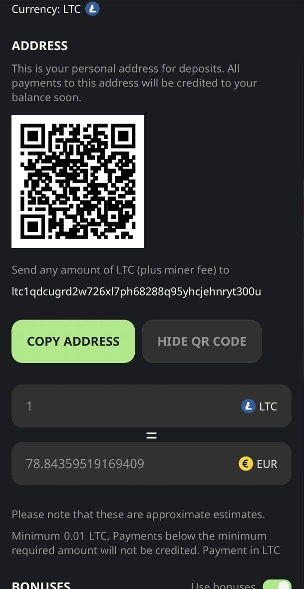Click on the Deposit button at Willbet