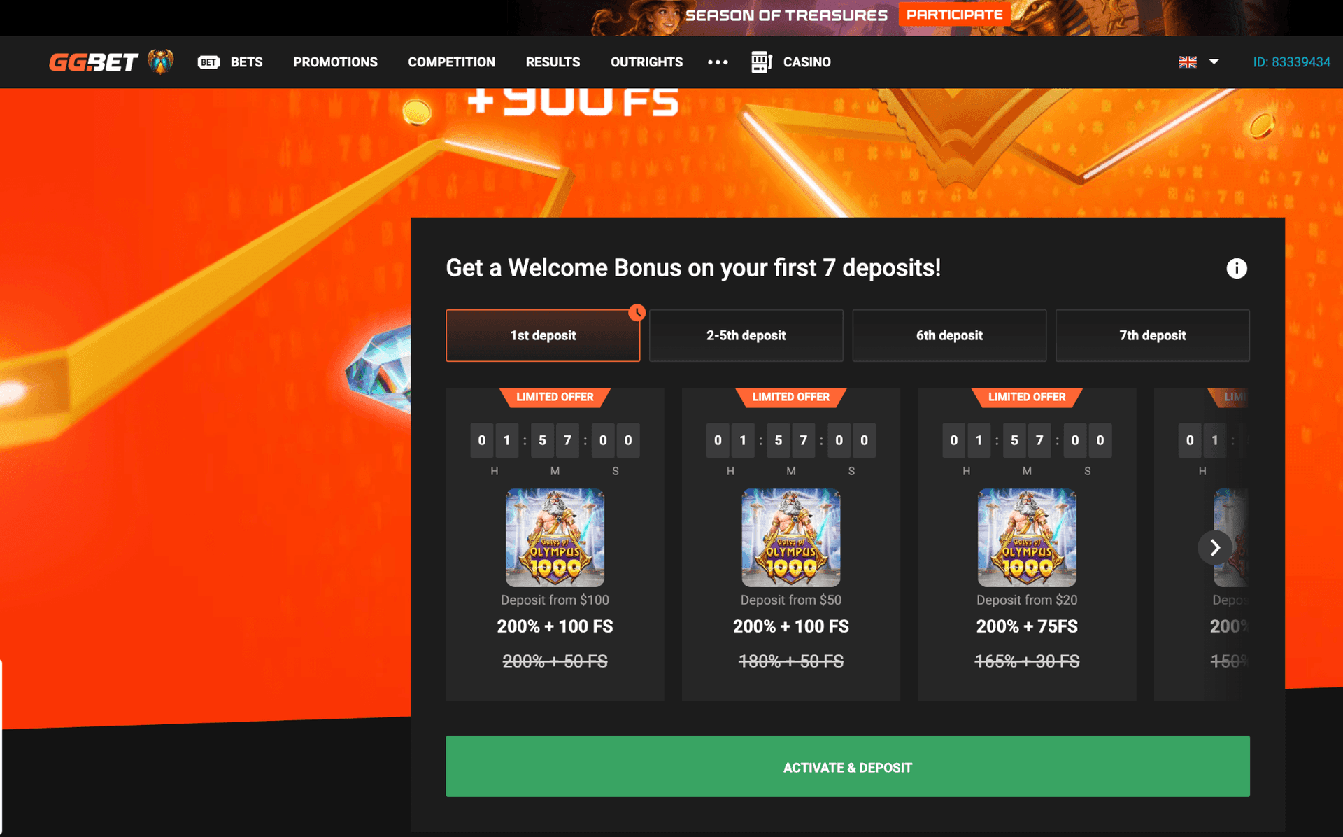 Click on the bonus 