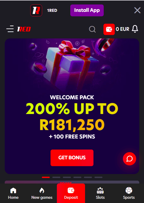 Click on the button that says Deposit.