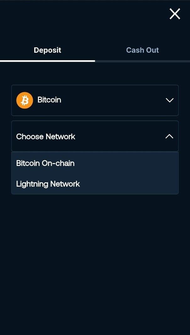 Click on your profile and select Deposit 