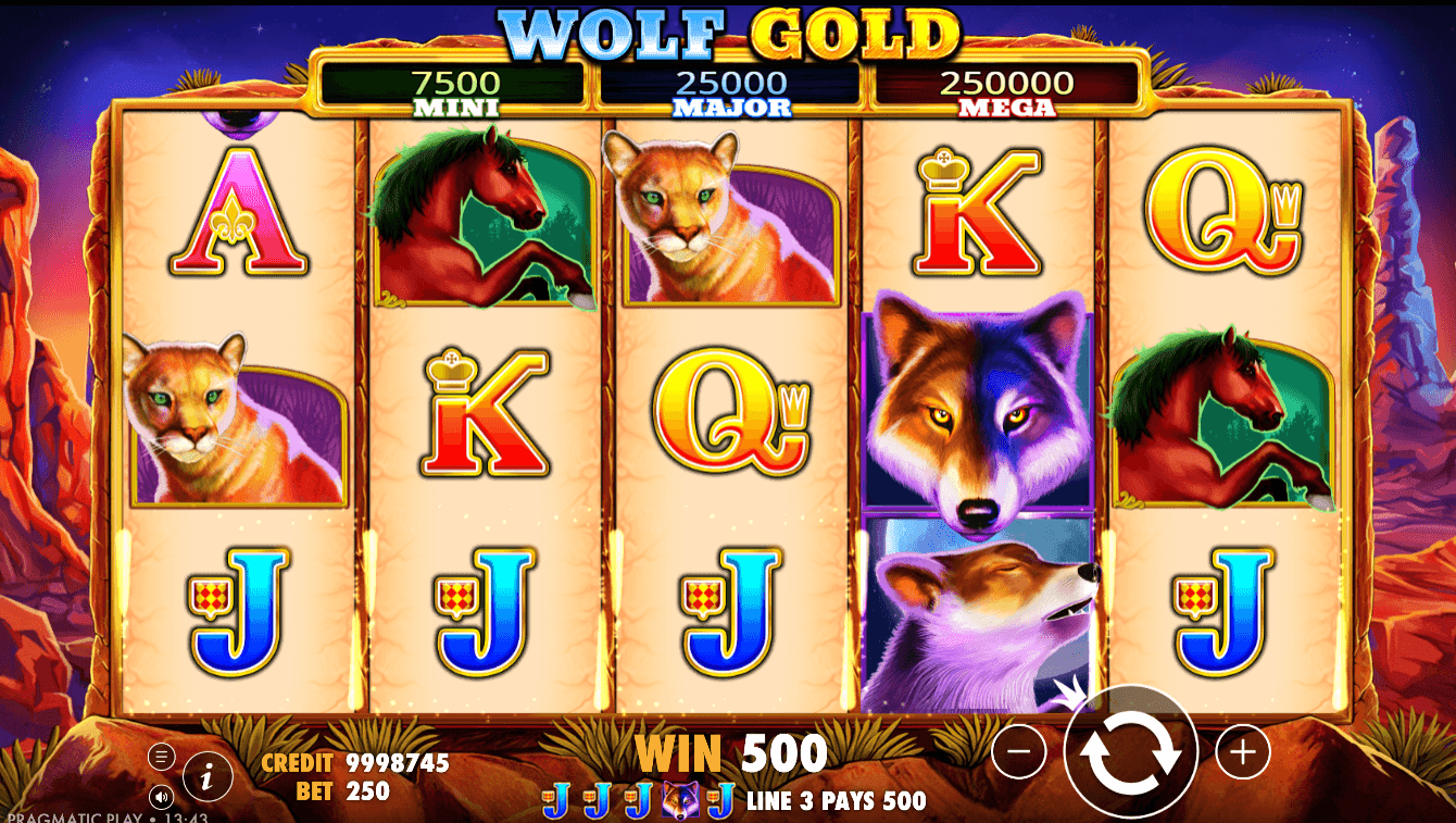 Click the main spin button to start playing