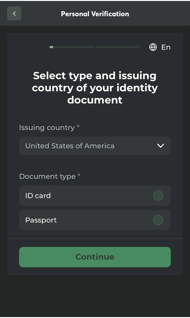 Complete full KYC verification 