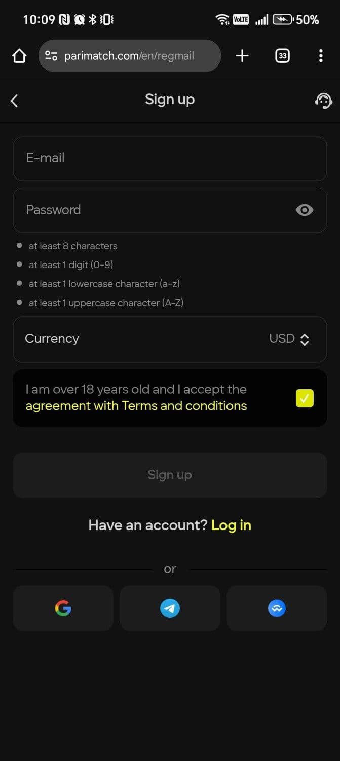 Complete registration