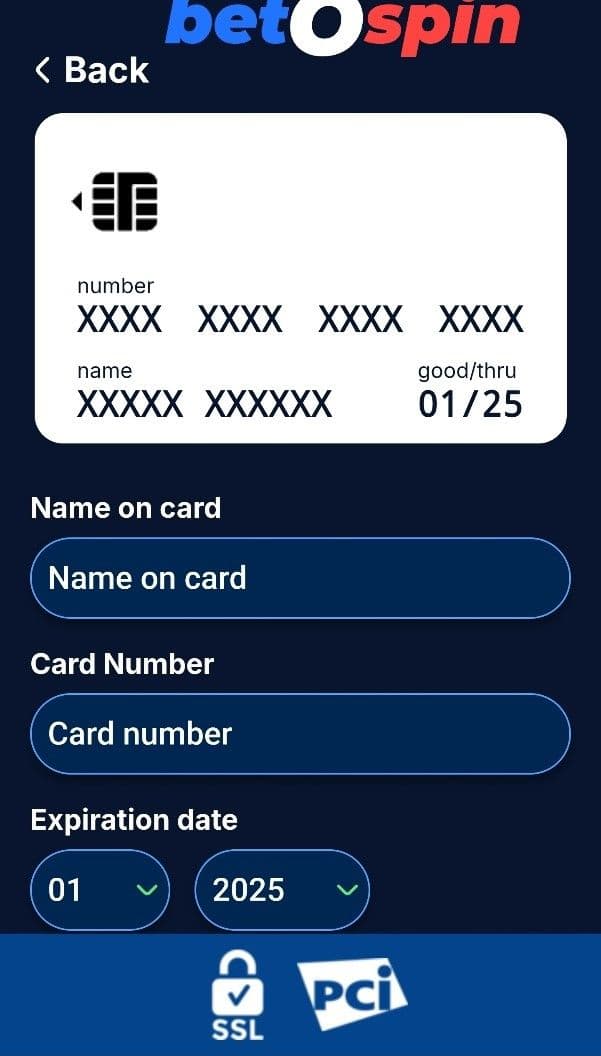 Complete the necessary banking information 