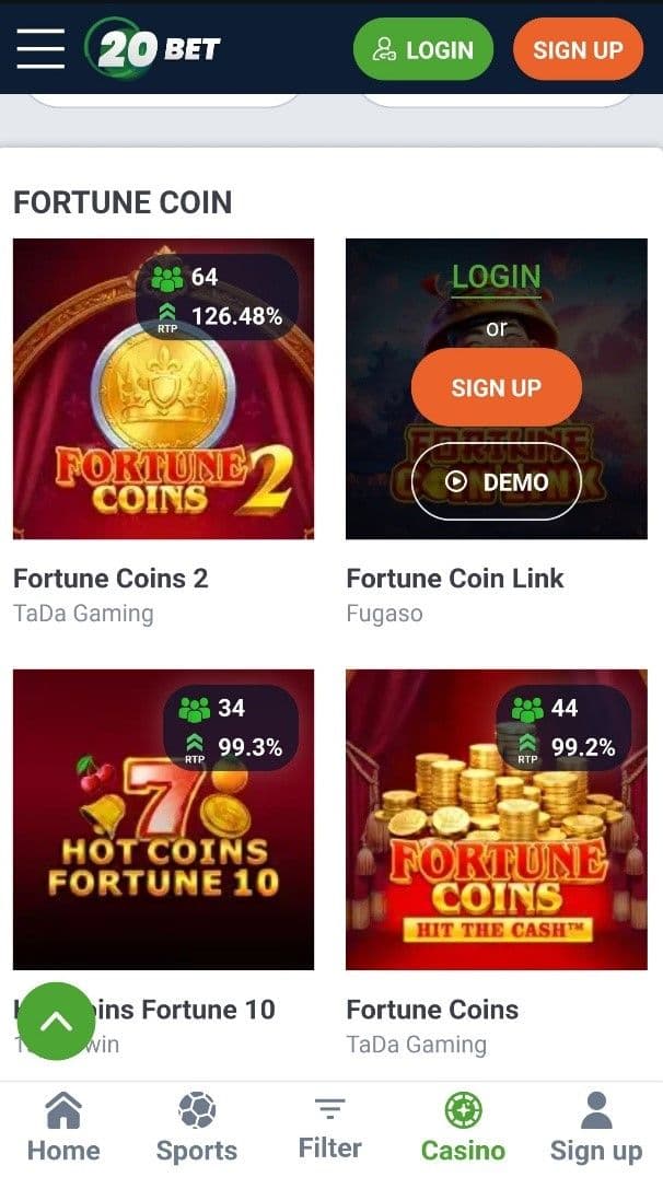 Demo Mode vs Real Money Mode fortune coin