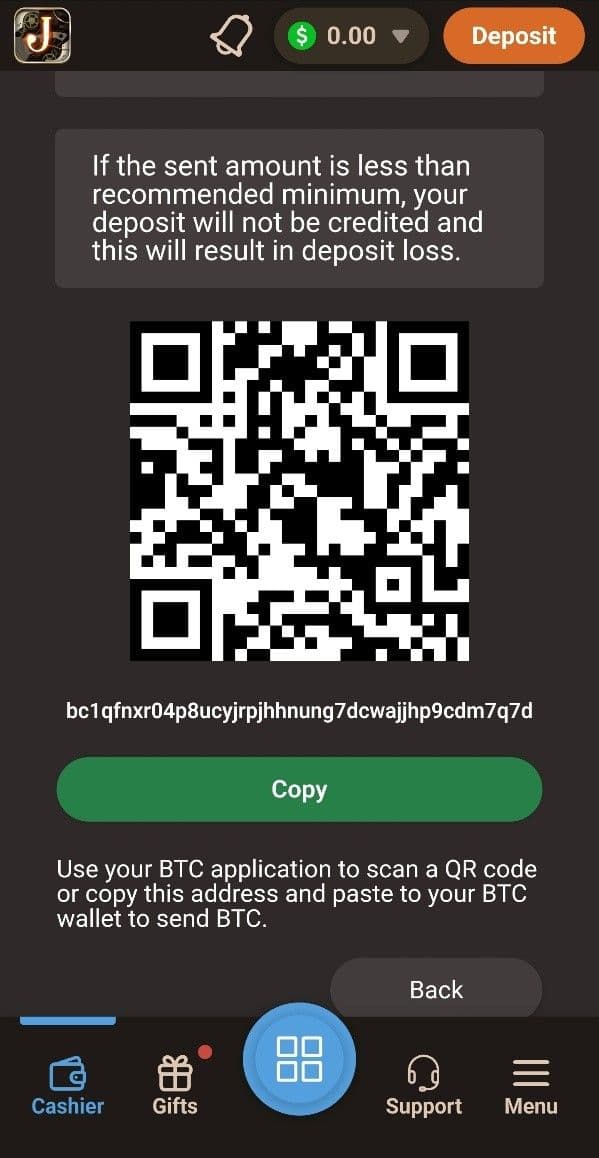 Deposit Method Cryptocurrency