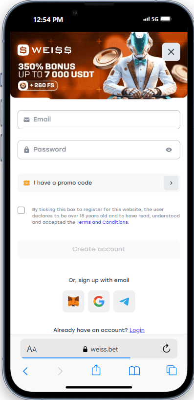 Depositing at Weiss Casino