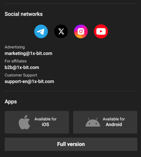 Download the 1xBit App 