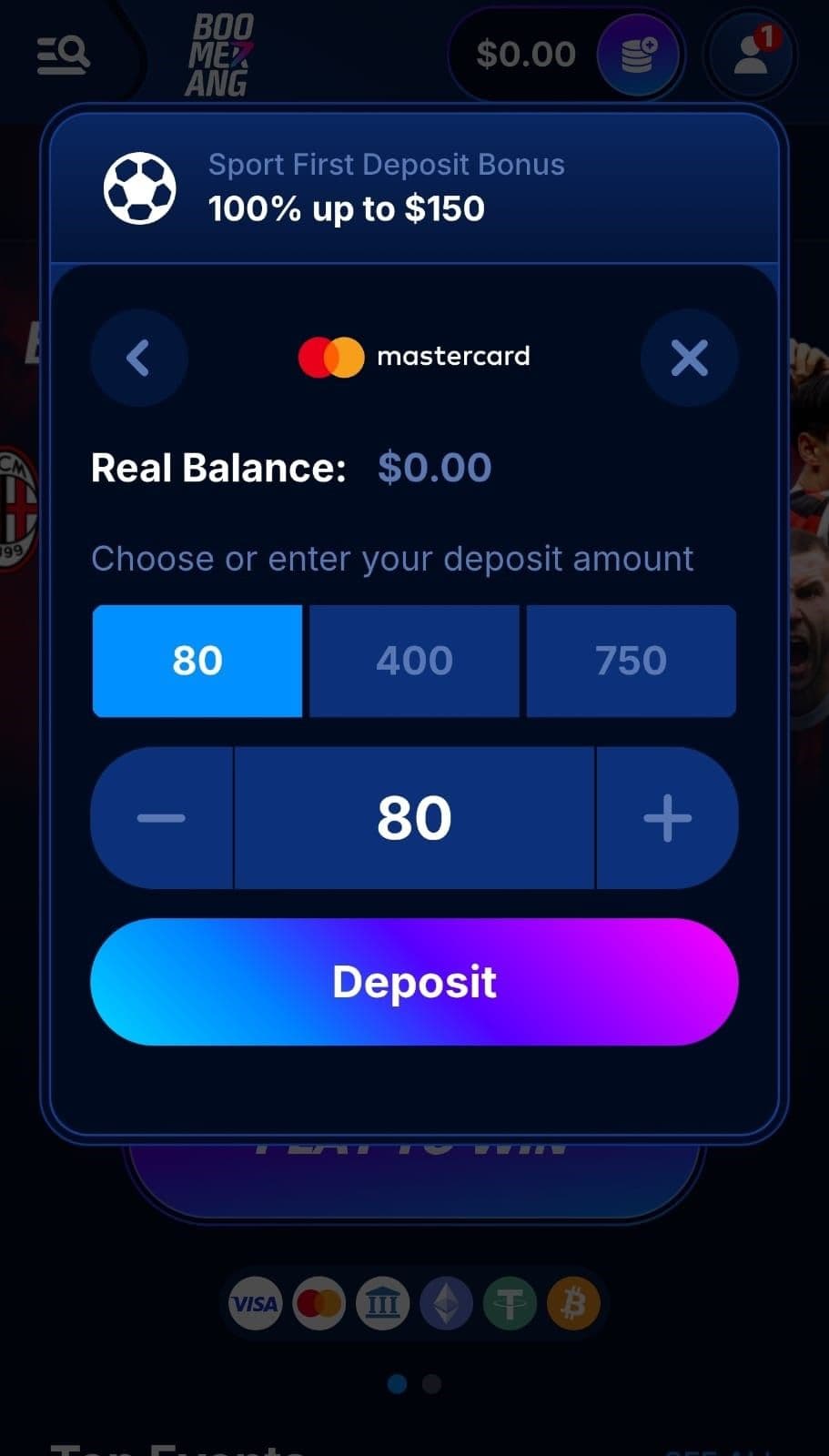 Enter the amount