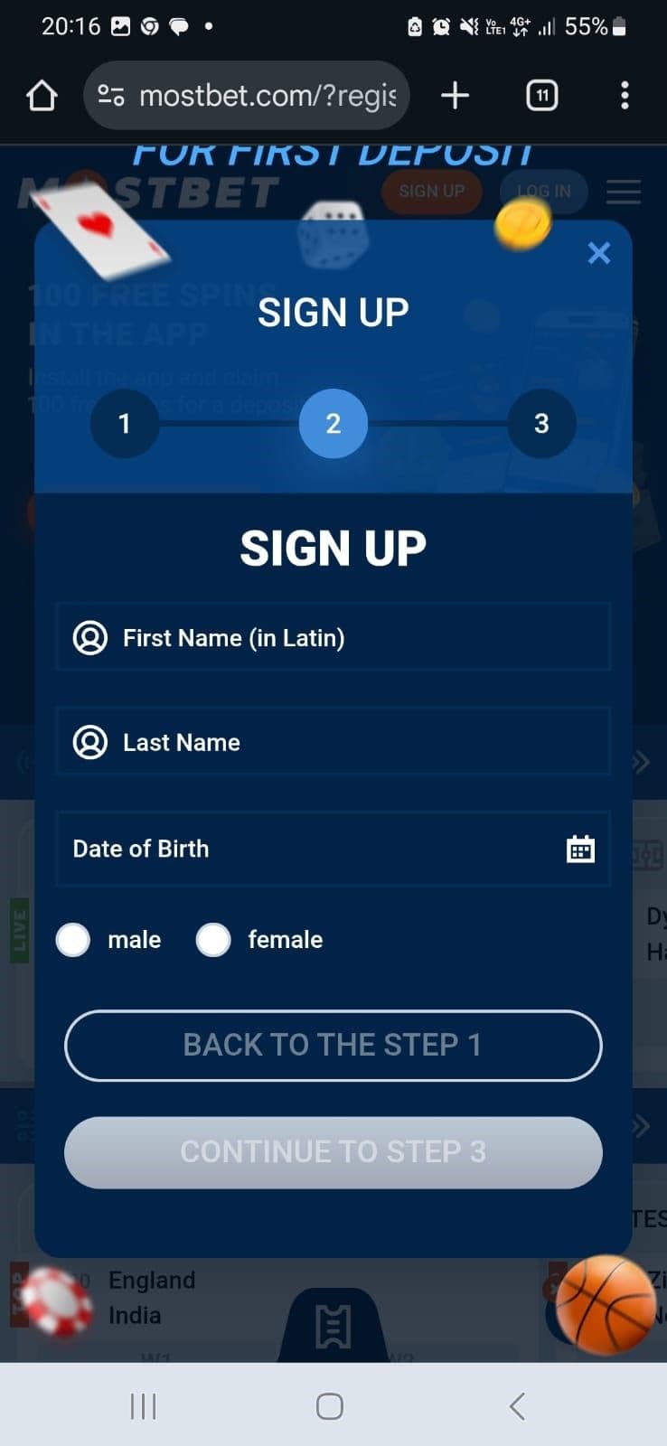 Fill in your info completely