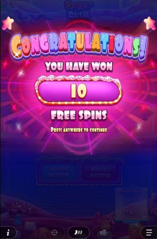 Free Spins Bonus sugar rush!