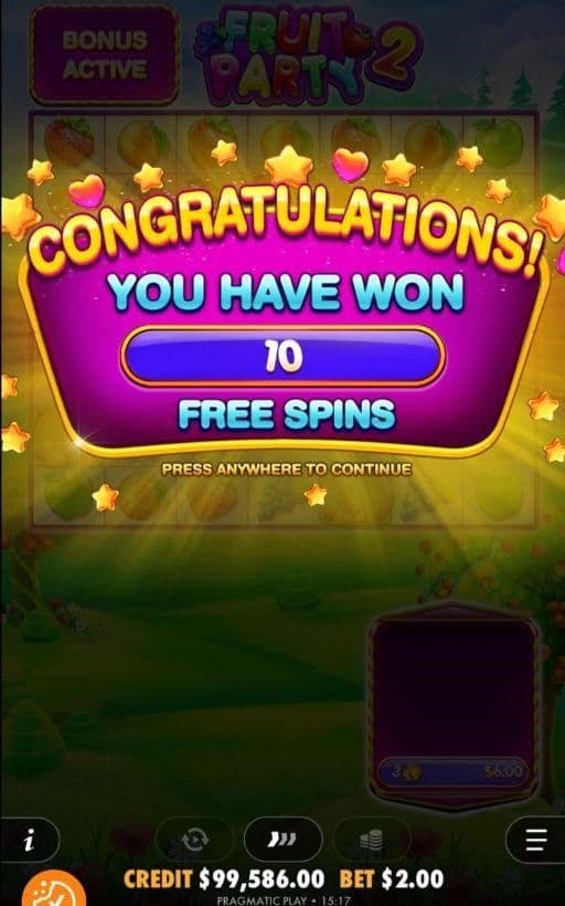 Free Spins fruit party2