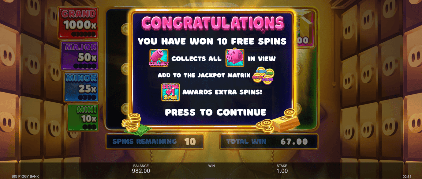 Golden Bank Free Spins