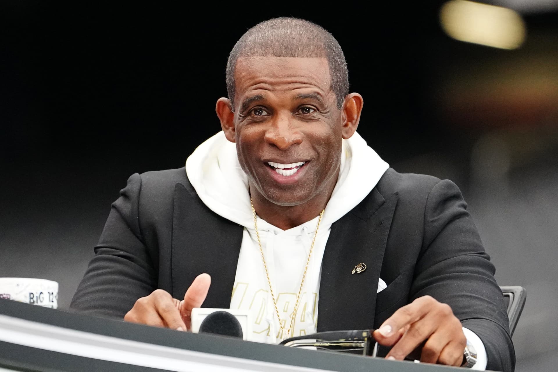 Head Coach Deion Sanders of the Colorado Buffaloes