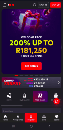 Head over to 1Red casino