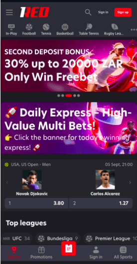 Head over to the 1Red lobby 