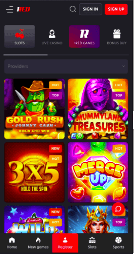 Head over to the 1Red lobby