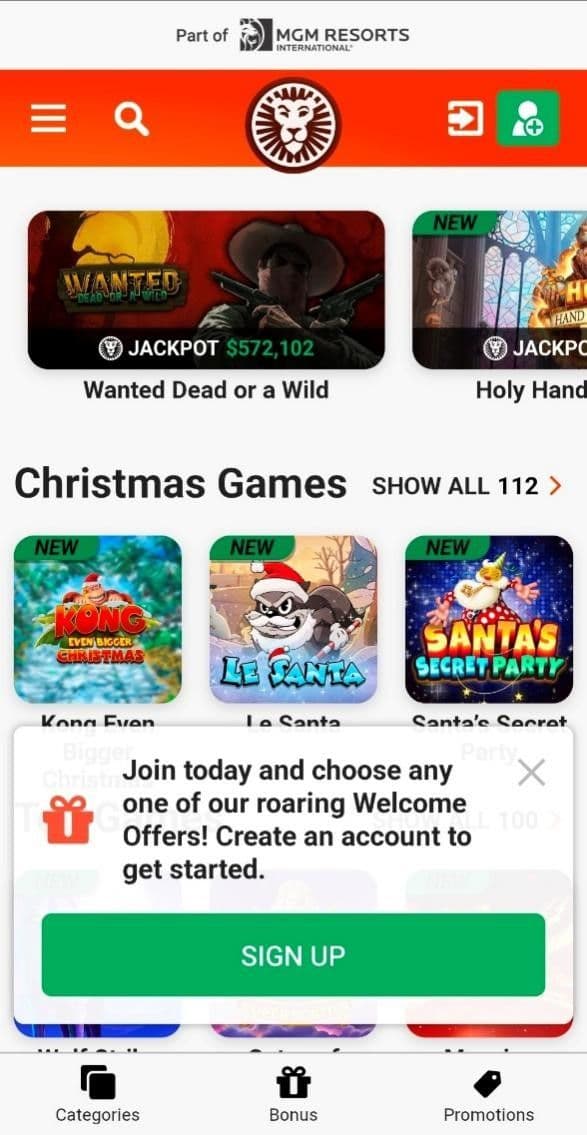 Head over to the casino of your choice on your desktop!