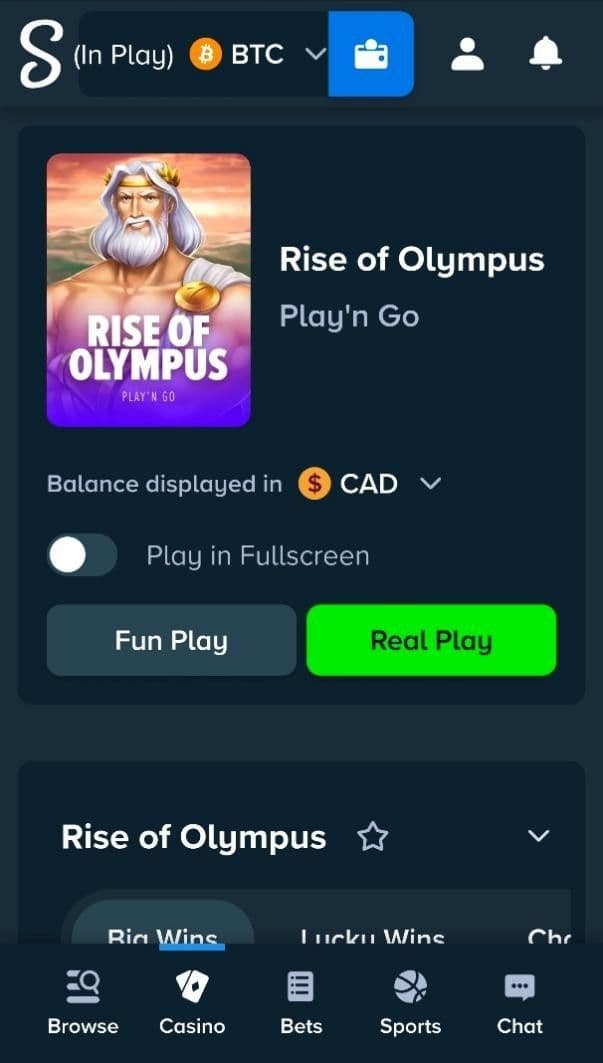 Head over to the casino section!