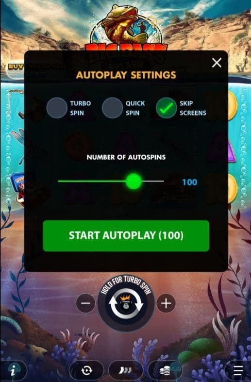 Hit the main spin button or use the Autoplay feature 