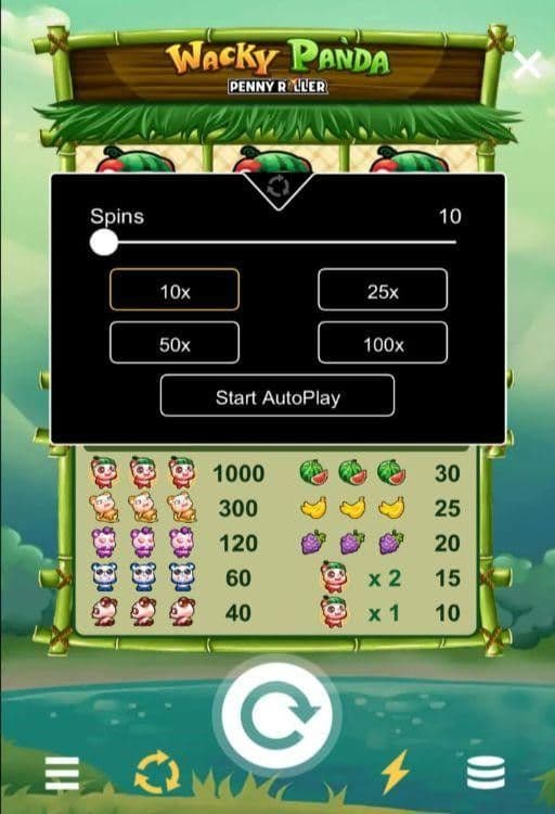 Hit the spin button to start playing