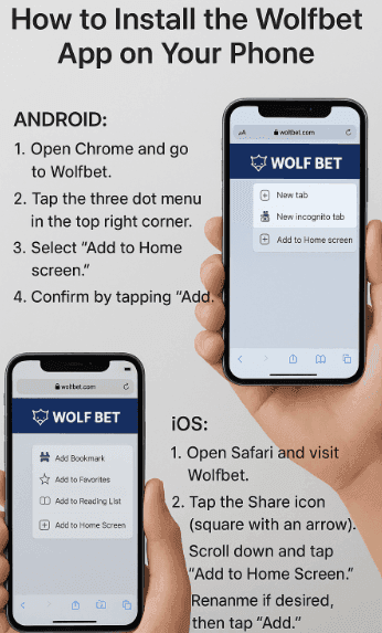 How to Install the Wolfbet App